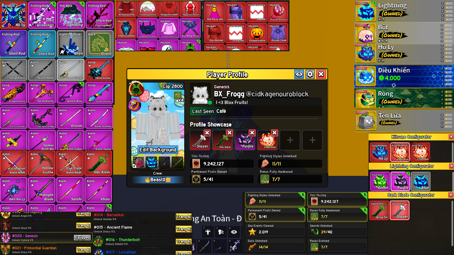Acc Blox Fruits Chuyên PVP